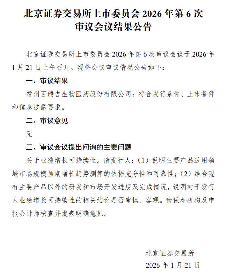 图/北交所上市委员会审议会议公告 &nbsp;来源：北交所网站