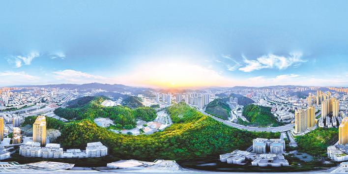 十堰围绕绿色低碳发展示范区建设，全力打造美丽宜居的公园城市。（湖北日报通讯员 全正 摄）