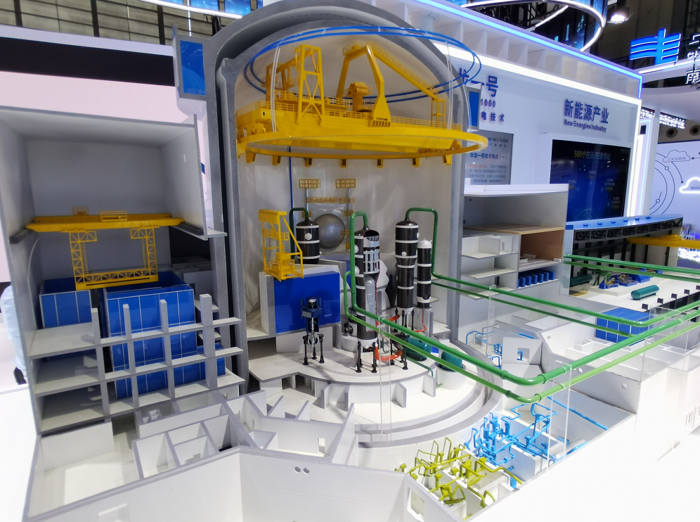 2023年7月，“华龙一号”核电模型亮相国际数字能源展 图片来源：每经记者 孔泽思 摄