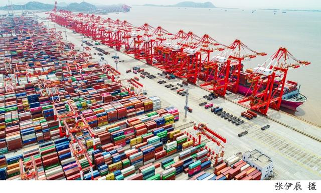 图为洋山深水港。（资料照片 文汇报记者张伊辰 摄）