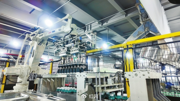 ​湖南利尔生物科技有限公司自动化生产线。（刘蓉/摄）