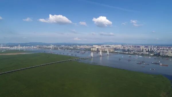 长江沿线，水清岸绿。徐典波 摄