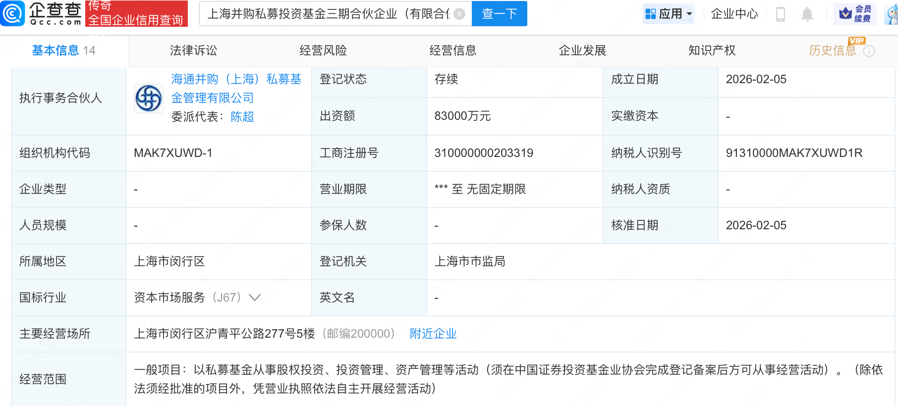 长飞光纤、长芯博创等在上海新设并购私募投资基金三期