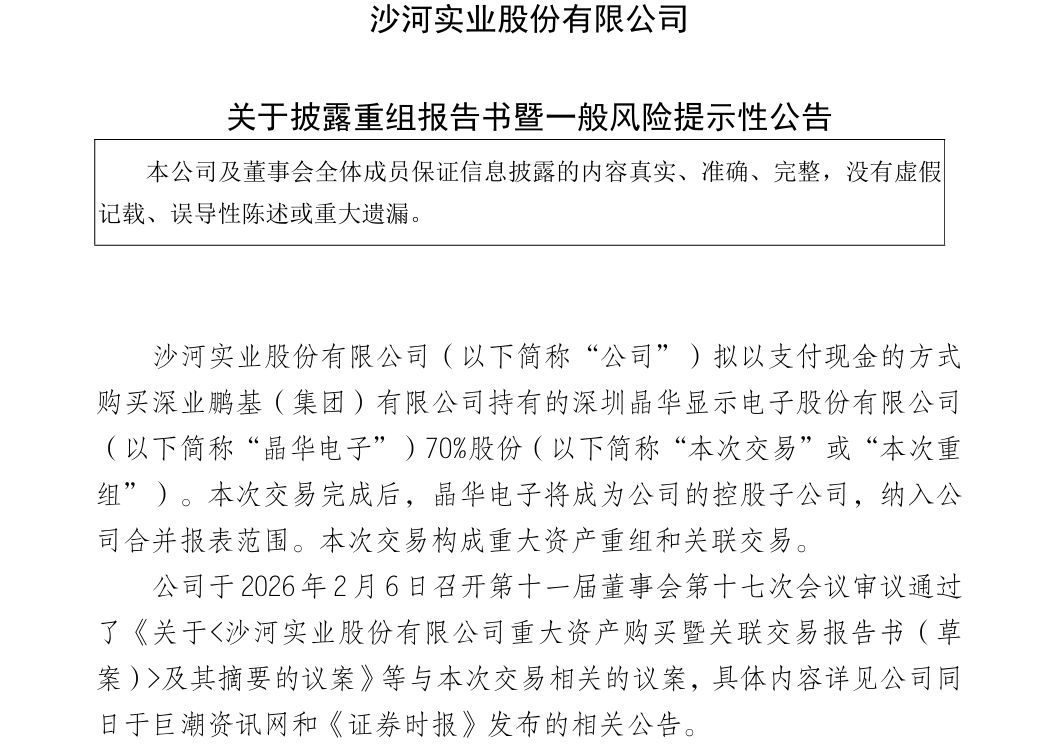 这家上市公司，重大资产重组！