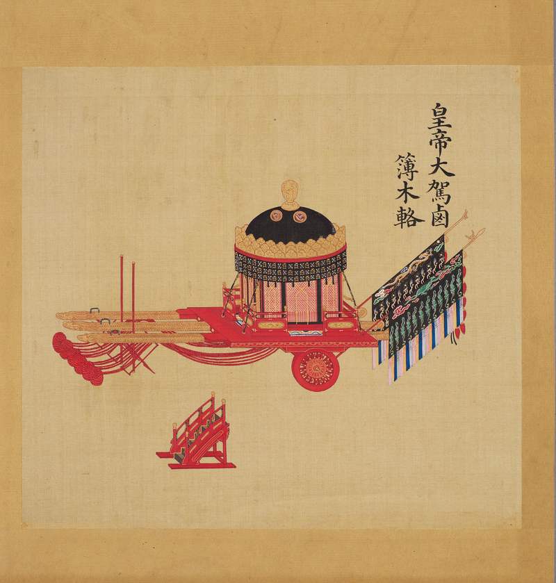 清代《皇朝礼器图》（卤簿部），正在国博展出。图源：中国国家博物馆