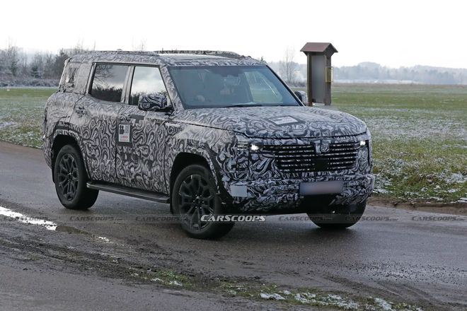 全新三菱帕杰罗路试谍照曝光：全新设计、2.4T发动机、非承载车身