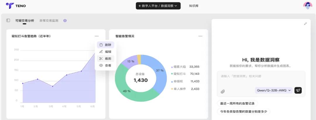 数据洞察助手交互界面
