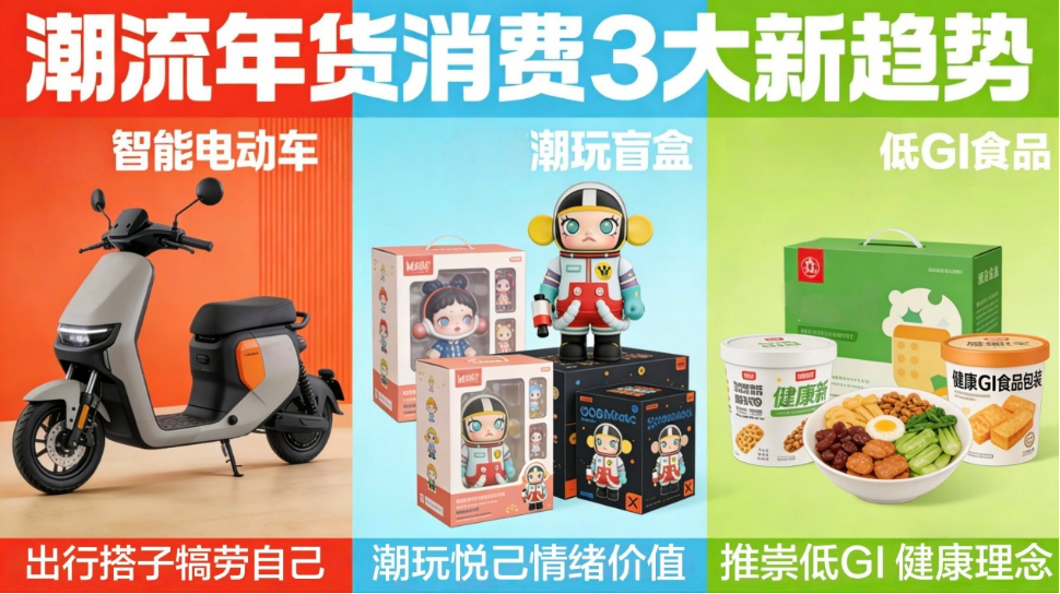 马年年货消费三大趋势显现：智能出行、潮玩悦己、低GI健康受青睐