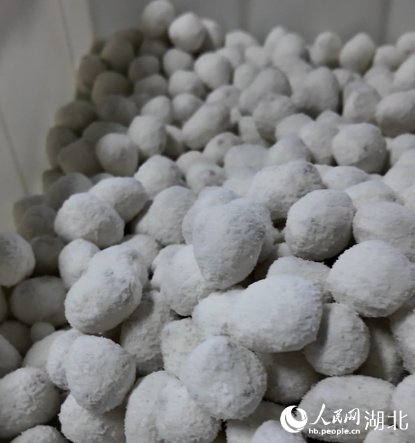 剛剛製作好的京果。人民網記者 張雋攝