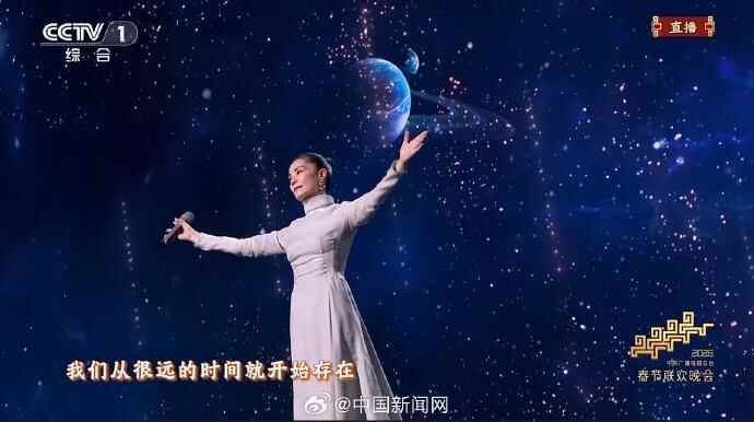 图为王菲春晚舞台