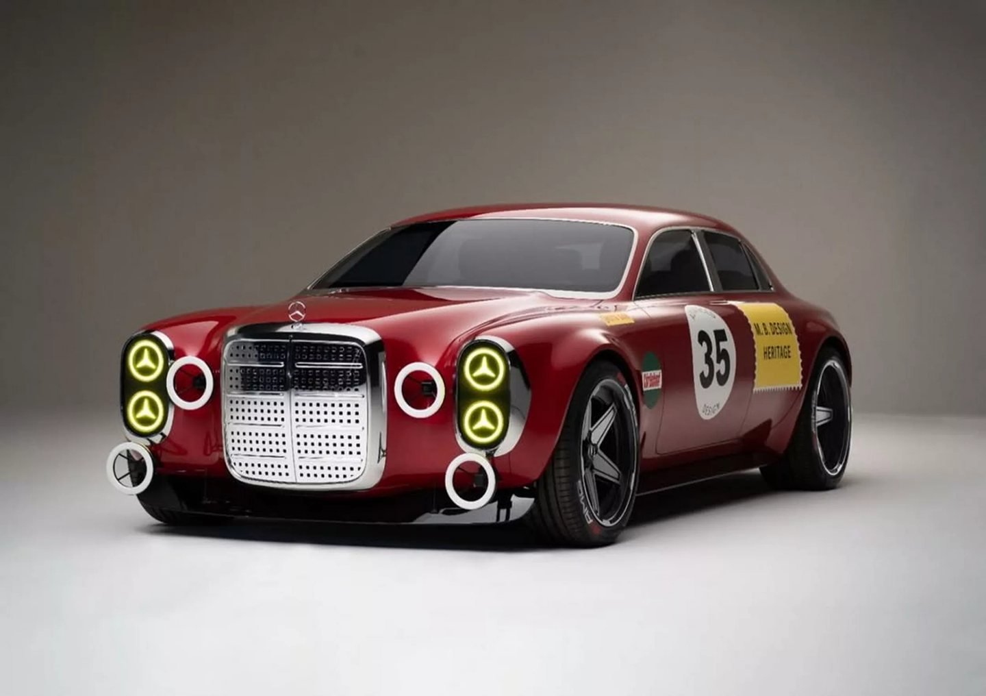 奔驰神秘概念车曝光，致敬 1971 款“红猪”赛车