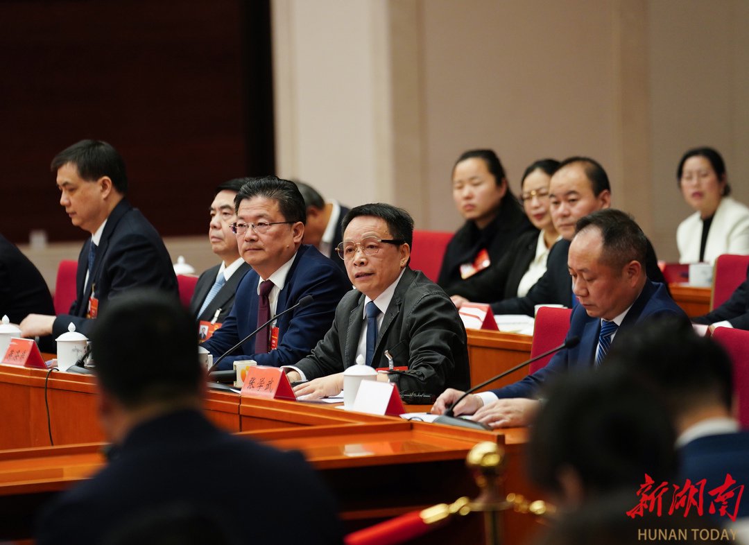 3月7日，张学武代表回答记者提问。湖南日报全媒体记者 唐俊 摄​