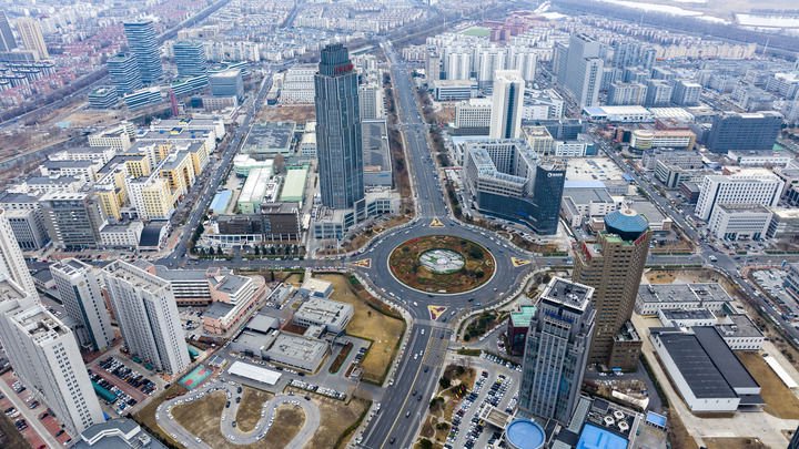 这是2月27日拍摄的天津滨海高新区华苑科技园一景。本组图片均为新华每日电讯记者 赵子硕 摄