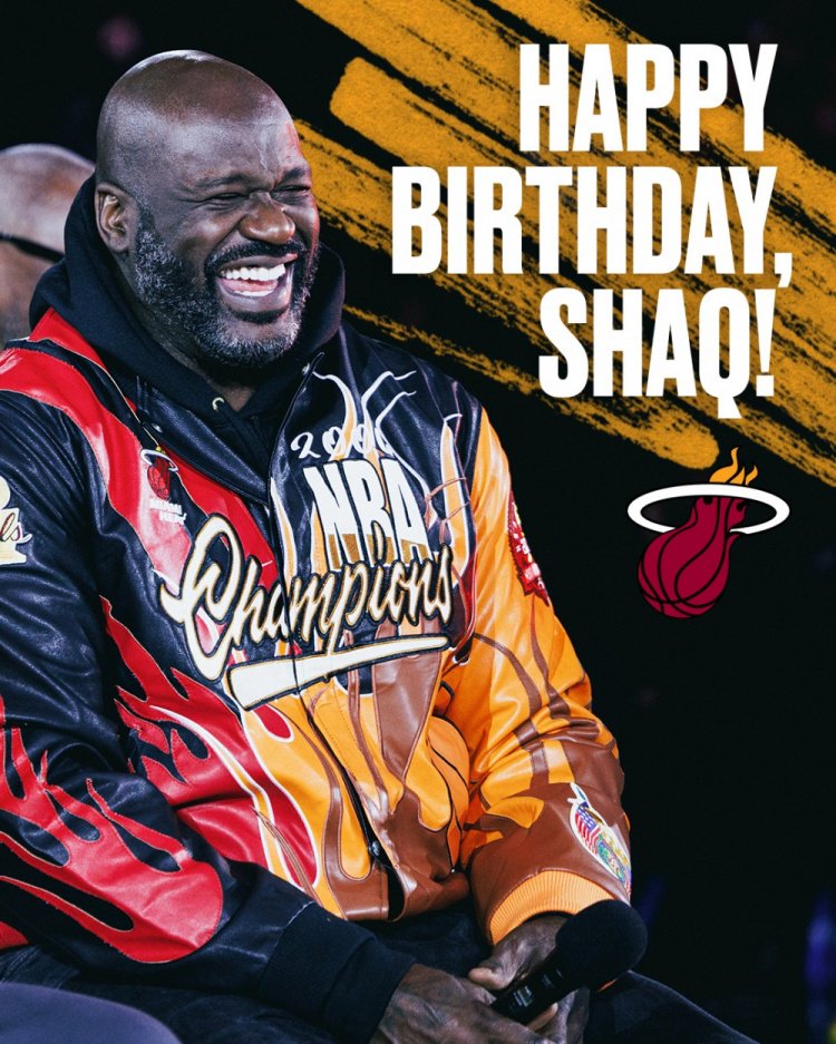 54岁！迈阿密热火社媒祝福奥尼尔生日快乐！