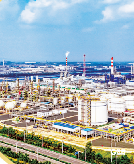 海湾集团南部董家口园区海湾化学厂区。