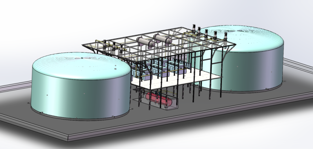 中核汇能金塔县160万千瓦清洁能源保障项目熔盐储热系统项目效果图