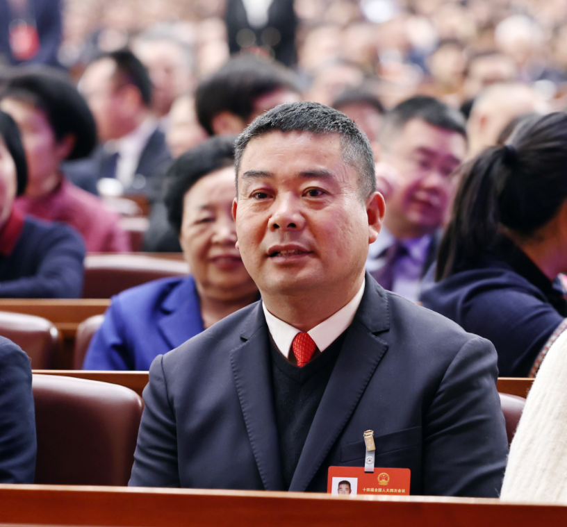 陳保超在全國兩會現場。河南日報供圖