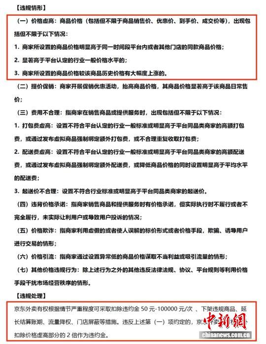   《京東外賣平台經營管理規範》。 受訪者供圖