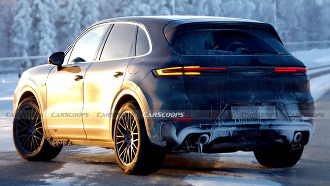 2027改款保时捷燃油版卡宴路测图曝光