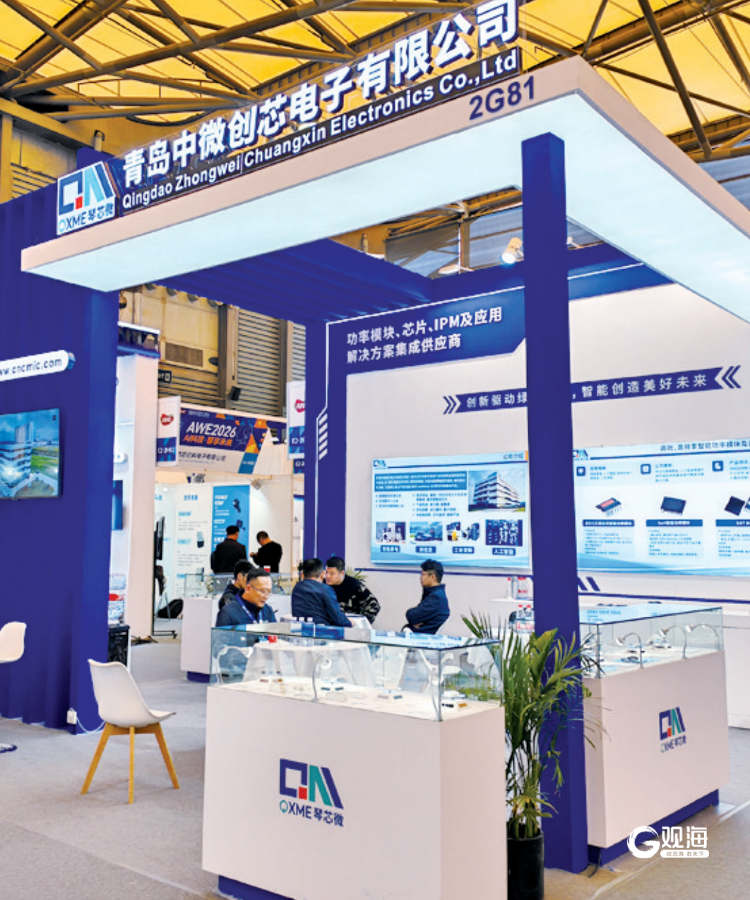 首次参展的青岛中微创芯是家电智能功率模块领域的领军企业之一。杨光 摄