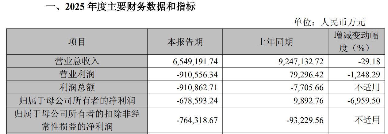 图片来源：晶科能源2025年度业绩快报