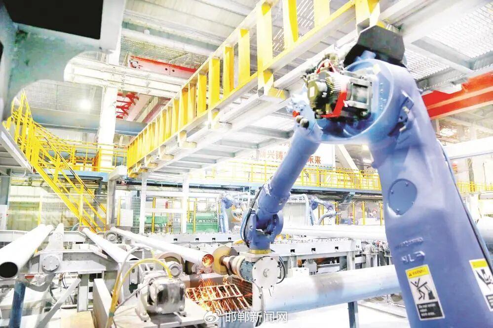 武安市新兴铸管股份有限公司4.0智能生产车间。武安市委宣传部供图​