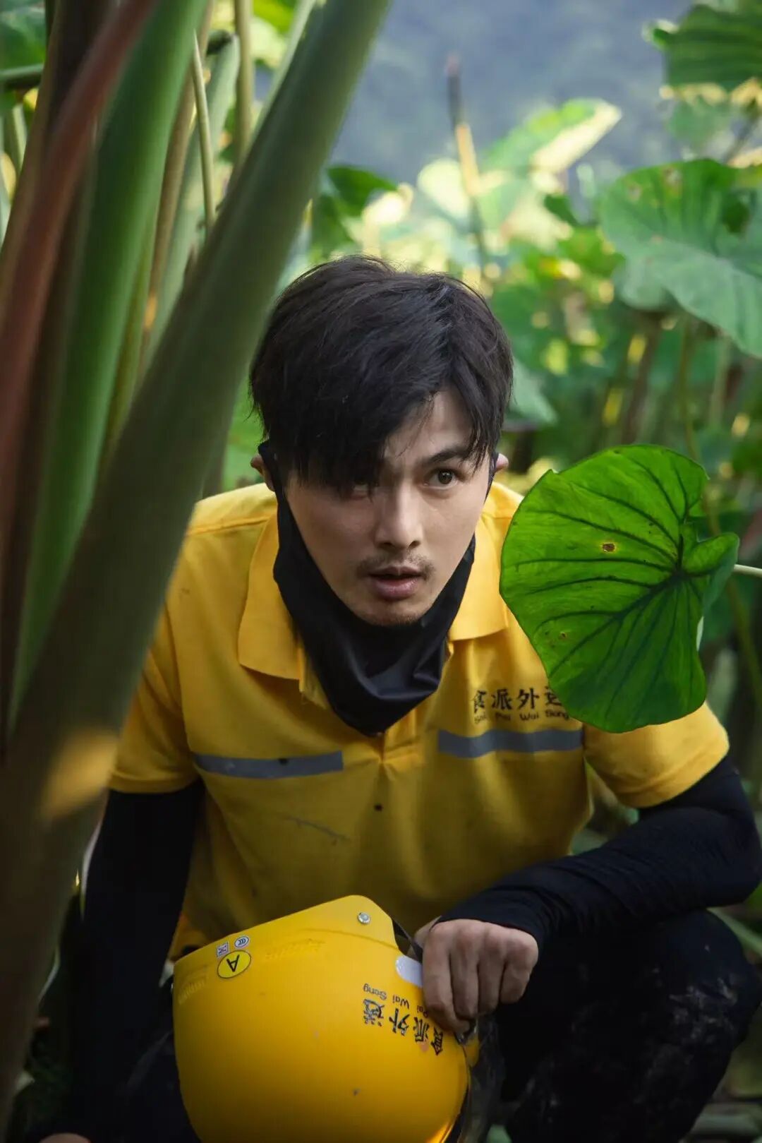 ▲叶祖新表示，芋头田里的警匪追逐戏，是靠身体在演，考验的是体力。