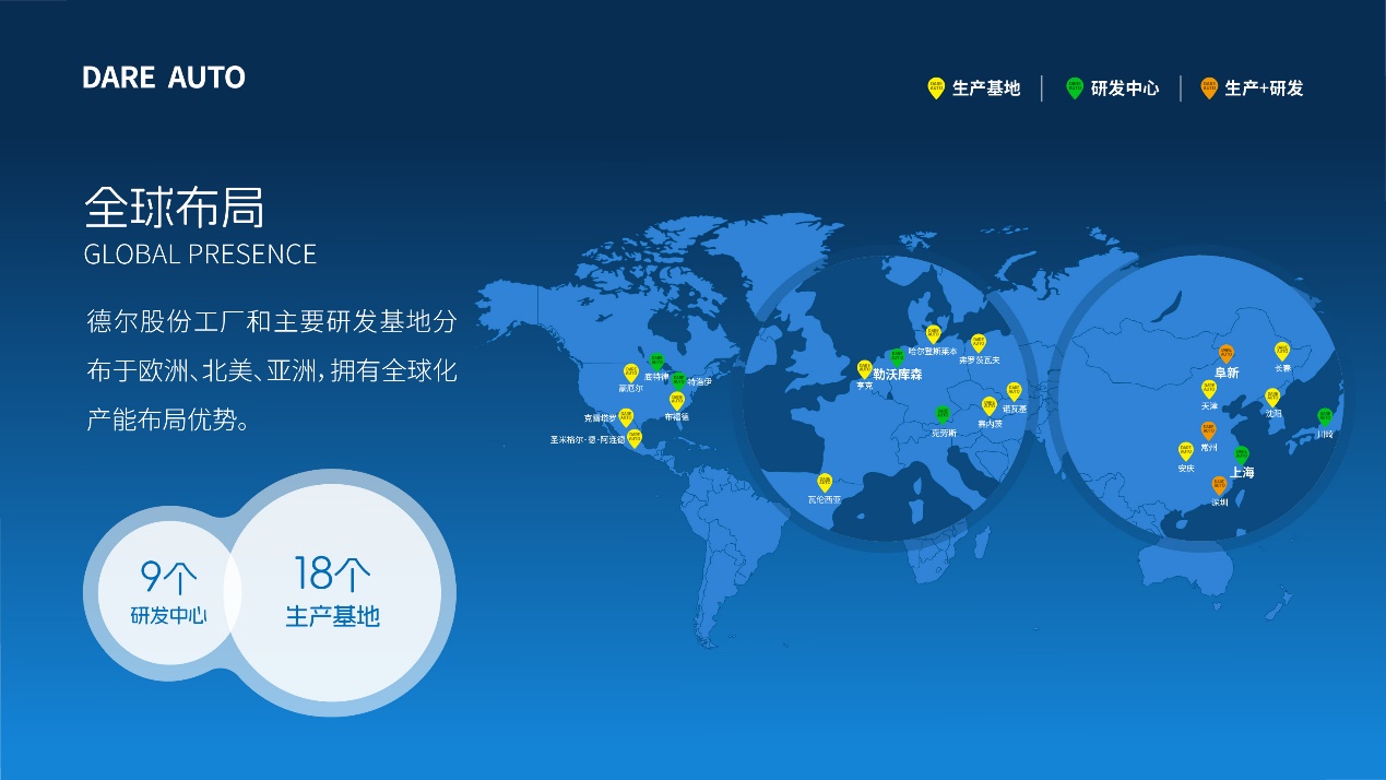 德尔股份全球布局图