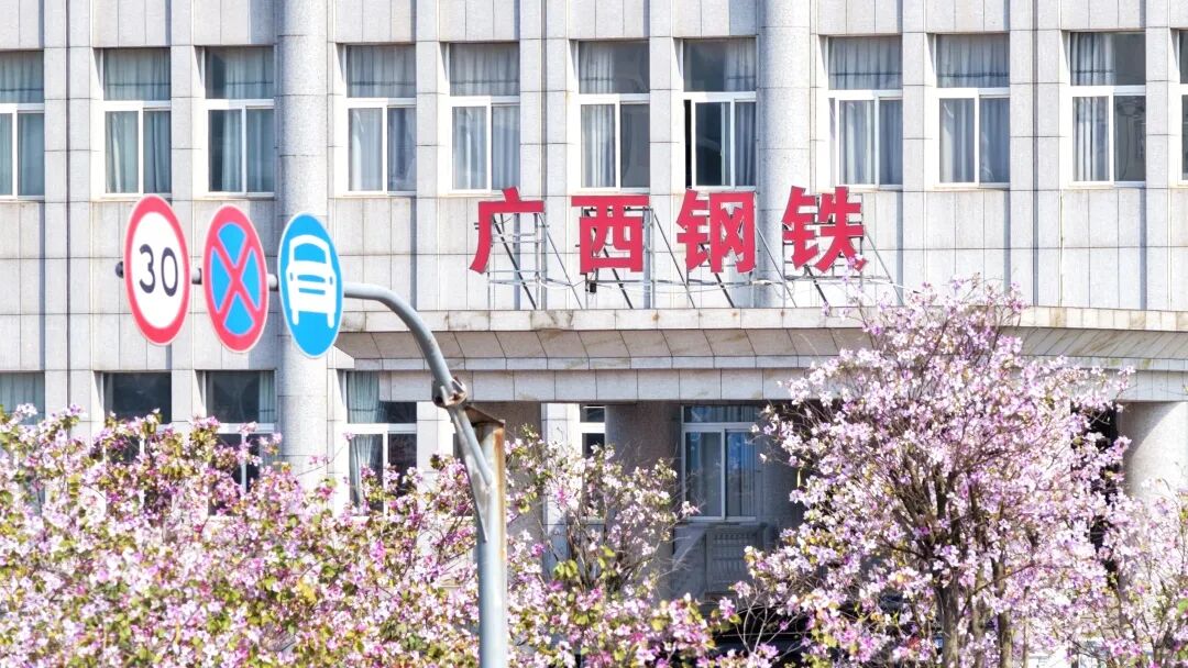 ▲绿意盎然的广西钢铁厂区。