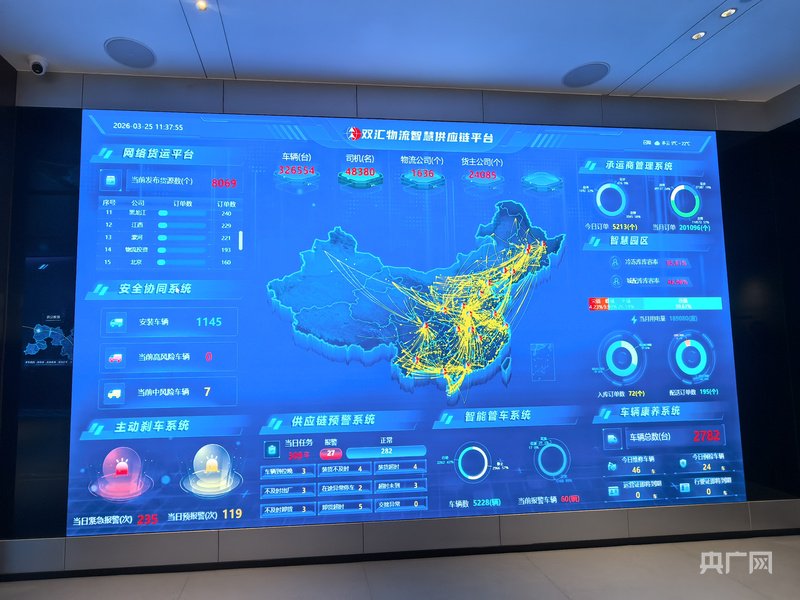 双汇物流智慧供应链平台（央广网记者 关灵子 摄）