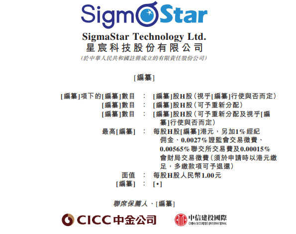 星宸科技(301536)，递交IPO招股书，拟赴香港上市，中金公司、中信建投国际联席保荐 | A股公司香港上市