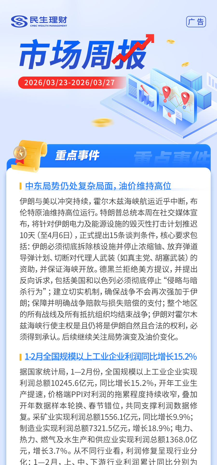 民生理财 | 国内外金融市场周报（2026/3/23-2026/3/27）