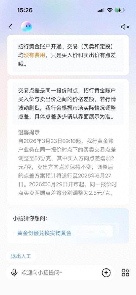 金价大幅震荡回调！有银行调整黄金账户业务买卖交易点差  第3张