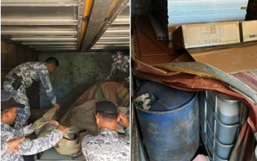 伪装成水泥、大米！菲律宾阿尔拜港口查获5400升非法石油，卡车被扣押