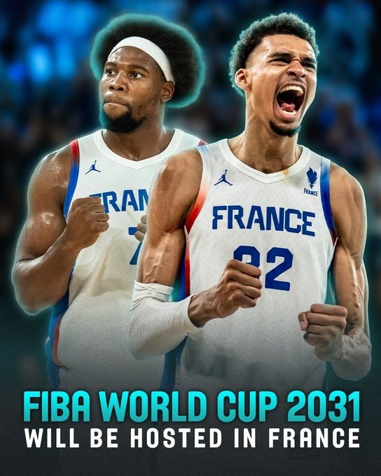 文班亚马成东道主！FIBA官方：2031年篮球世界杯将在法国举办