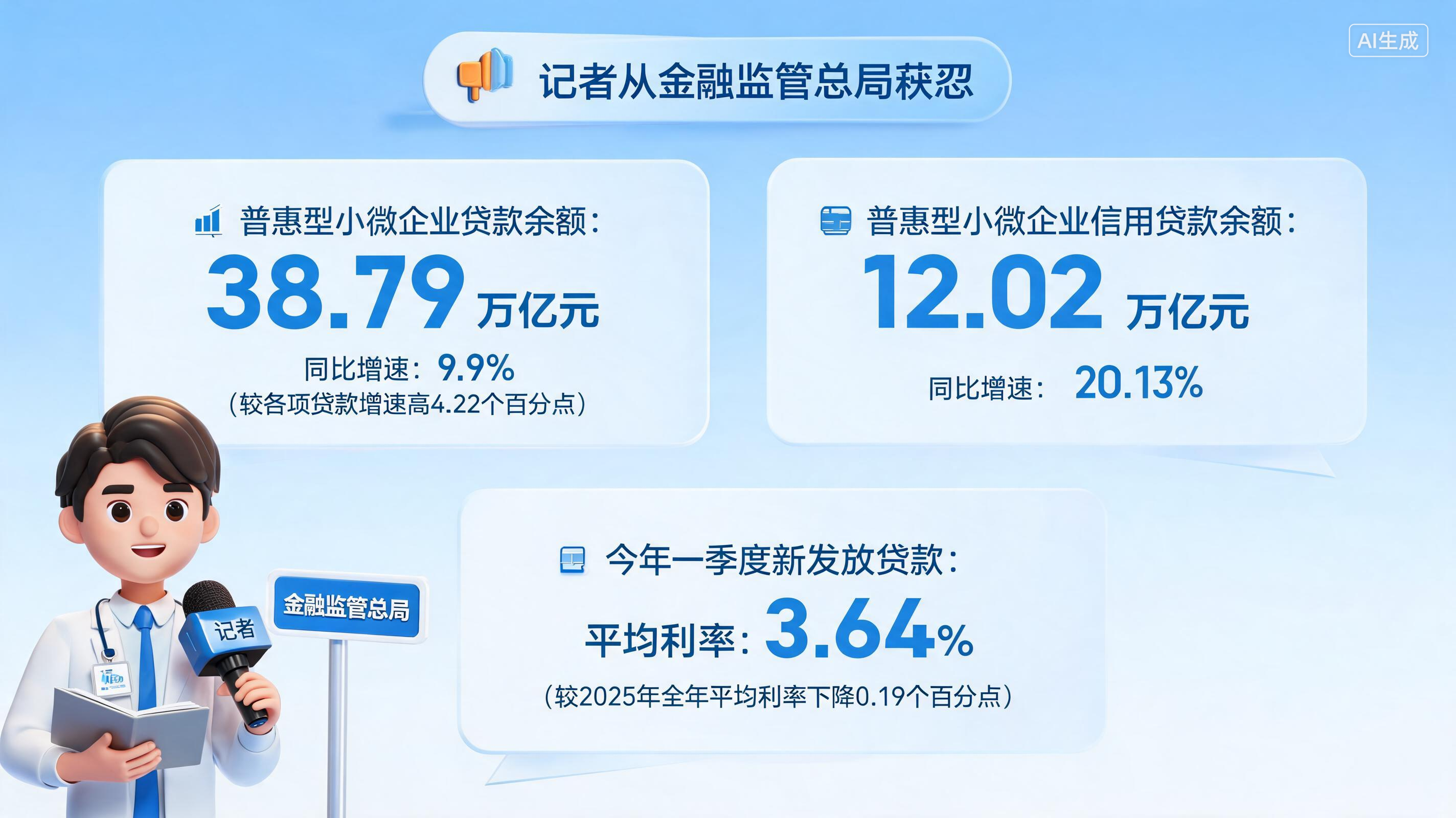 全国普惠型小微企业贷款余额同比增速9.9%