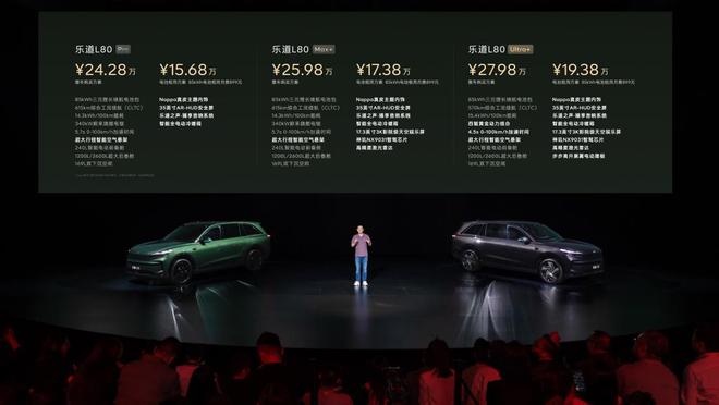 乐道L80上市24.28万元起，大五座纯电suv拐点将至