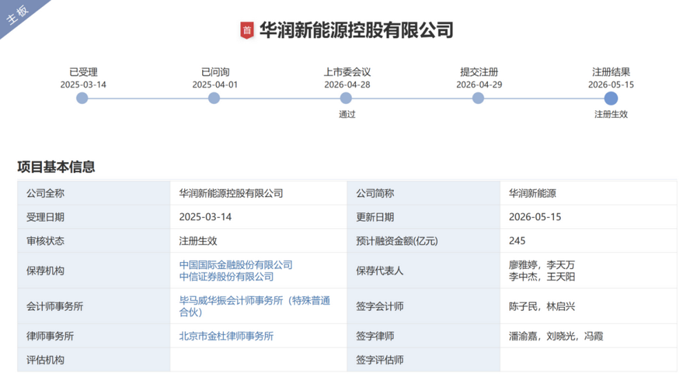 深市最大IPO落地，新能源运营商“龙头时代”加速演进
