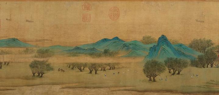 明·仇英《清明上河圖》（局部），藏於遼寧省博物館