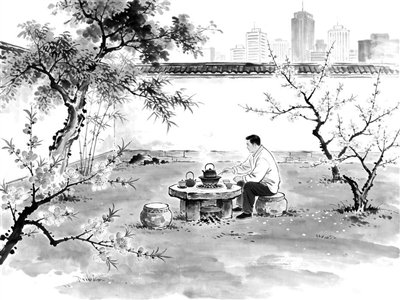 围炉煮茶听月落