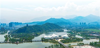 溫州園博園北園全景。溫州市城發集團供圖