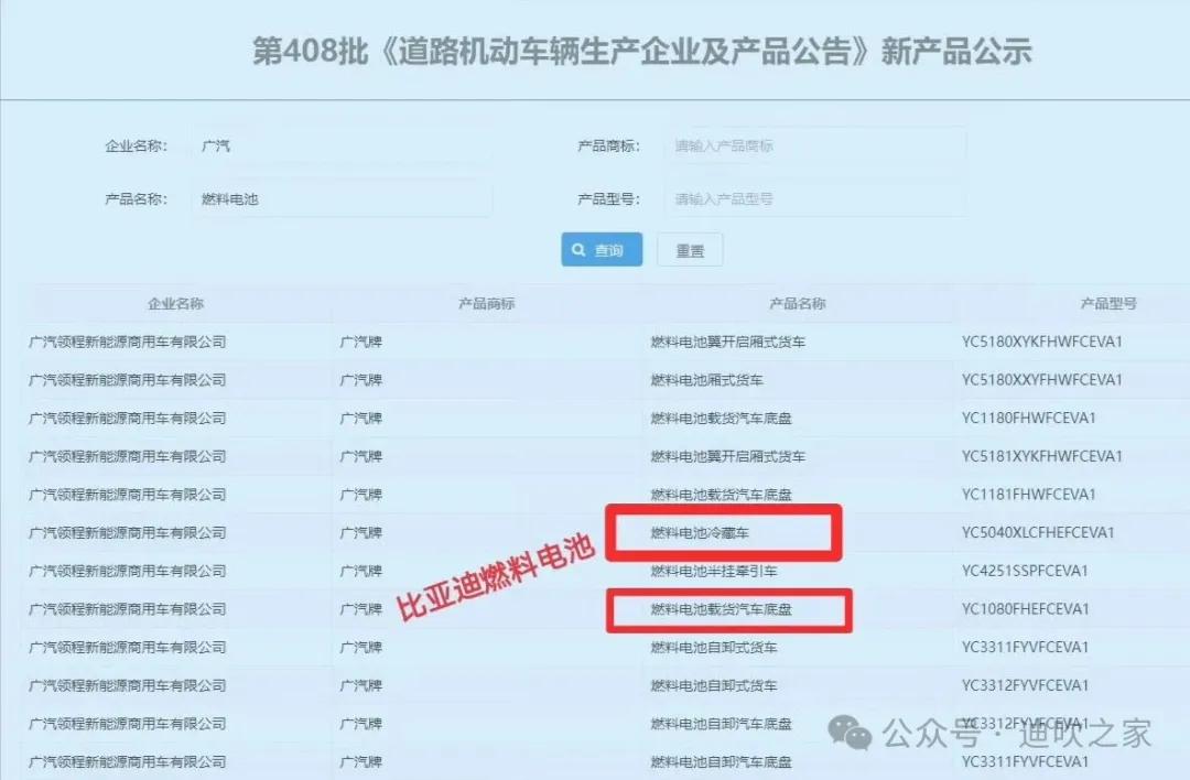 比亚迪太全能了，氢燃料电池供货友商