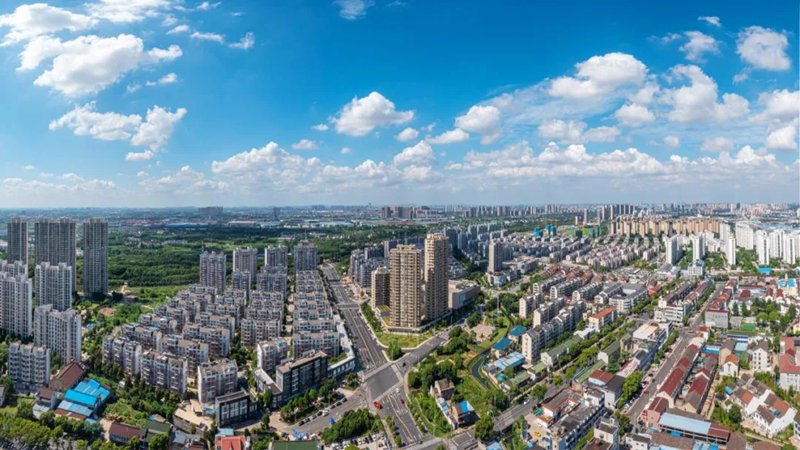 惠山區錢橋街道航拍圖。錢橋街道供圖
