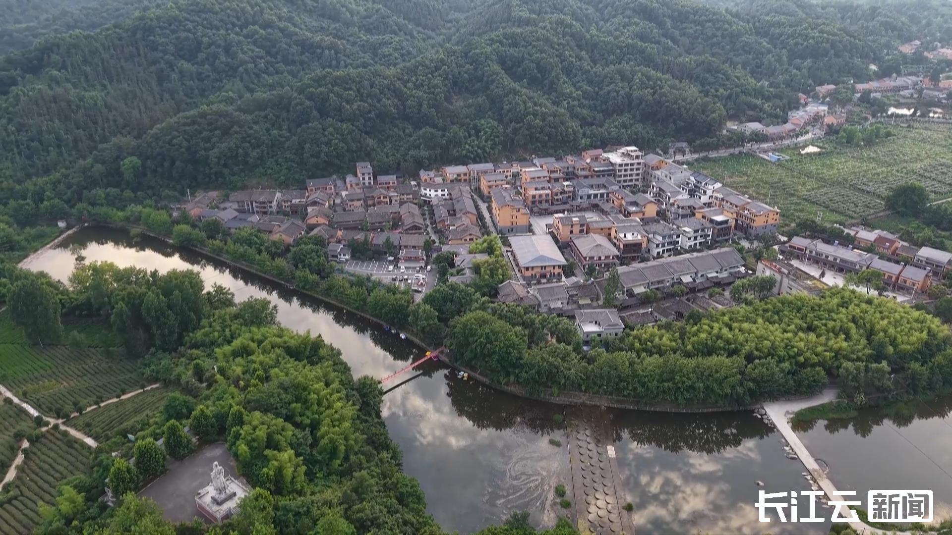 （如今的堰河村全景）