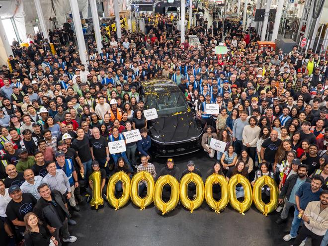 特斯拉全球第1000万辆电动车下线：平均每9秒卖出一台车