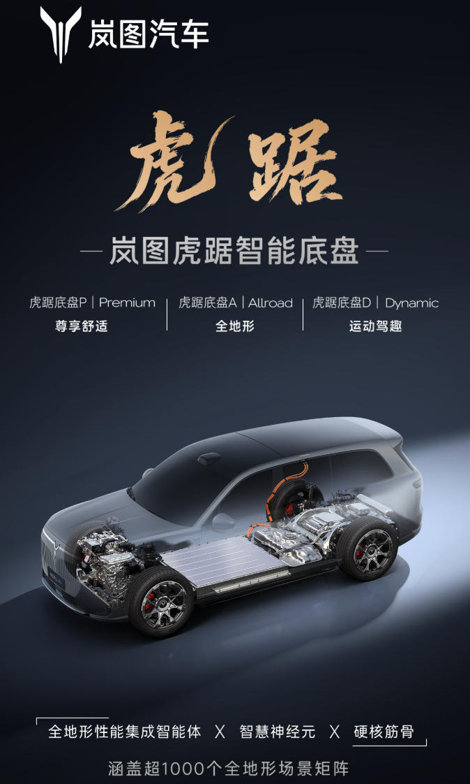 岚图汽车首款全地形智能底盘定名虎踞 覆盖多元出行场景