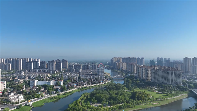 俯瞰南陵縣漳河公園。南陵縣委宣傳部供圖