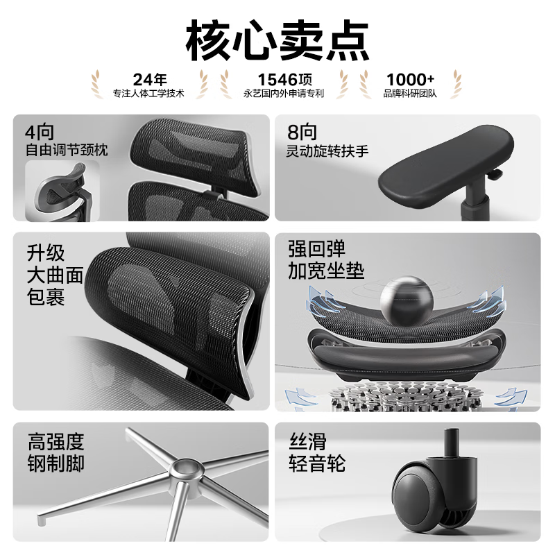 永艺沃克Ultra人体工学椅699