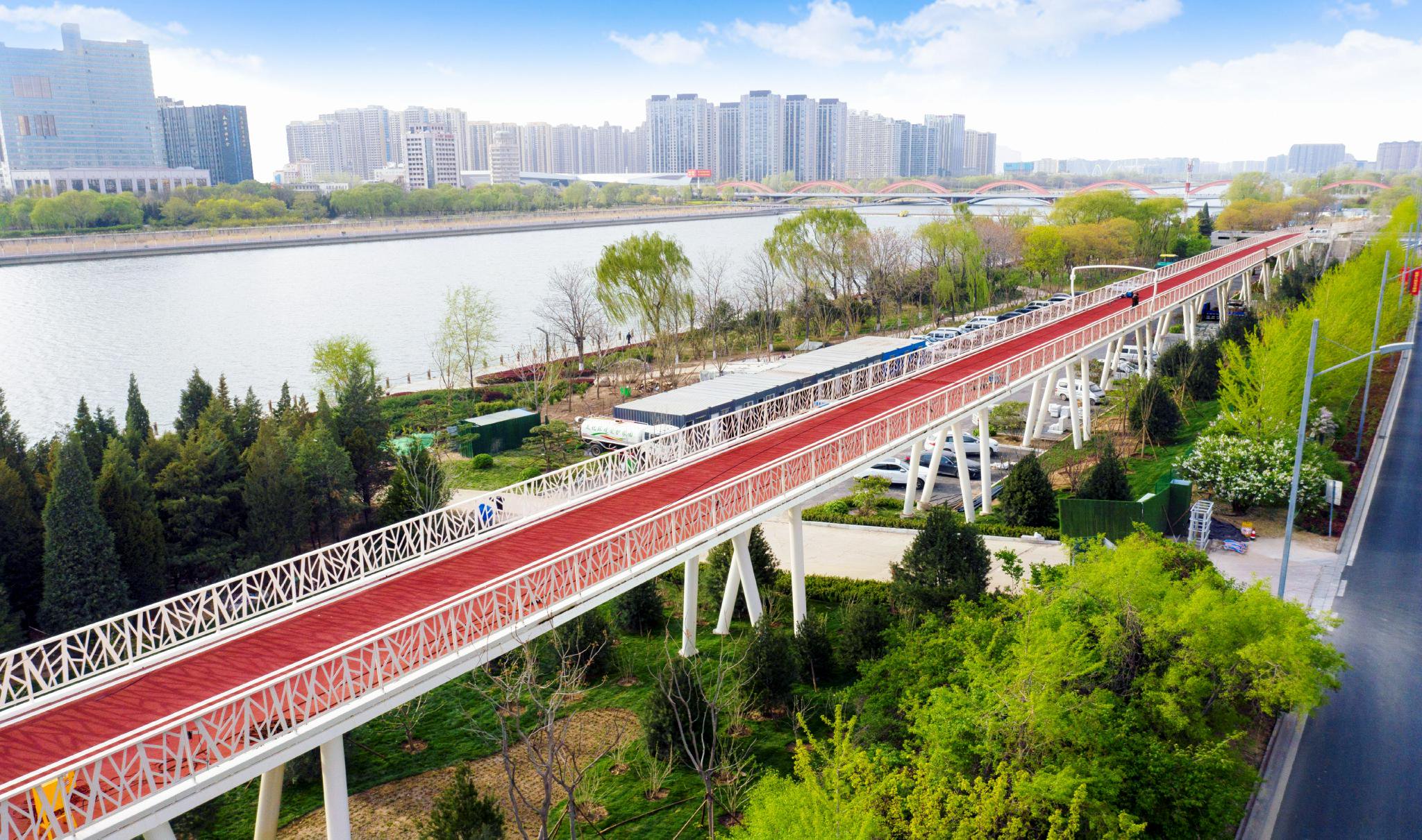 圖為太原市濱河單車道。主辦方供圖