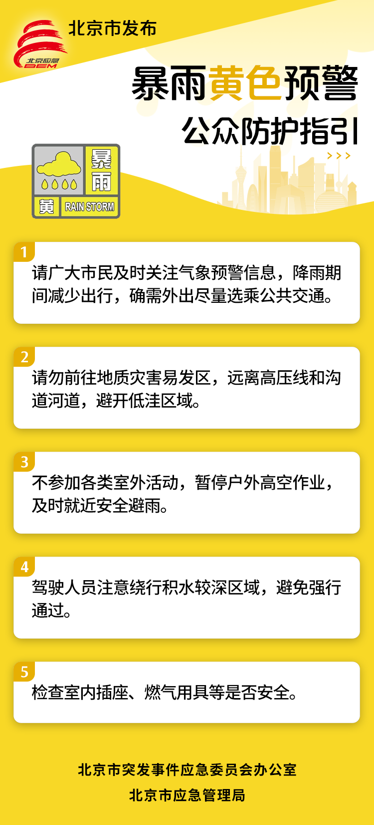 【受权发布】北京8月25日9时00分发布暴雨黄色预警 【受权发布】北京8月25日9时00分发布暴雨黄色预警